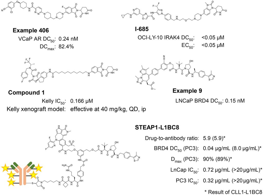 Figure 3. Representative structures and biological data of recently disclosed patents