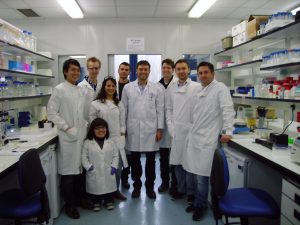 Team in lab at SLS