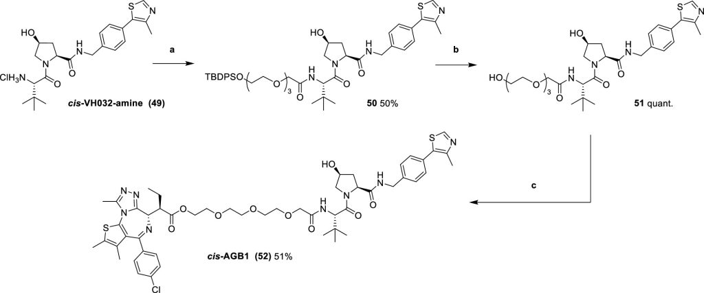 Scheme 6. Synthesis of Negative Control cis-AGB1 (52)