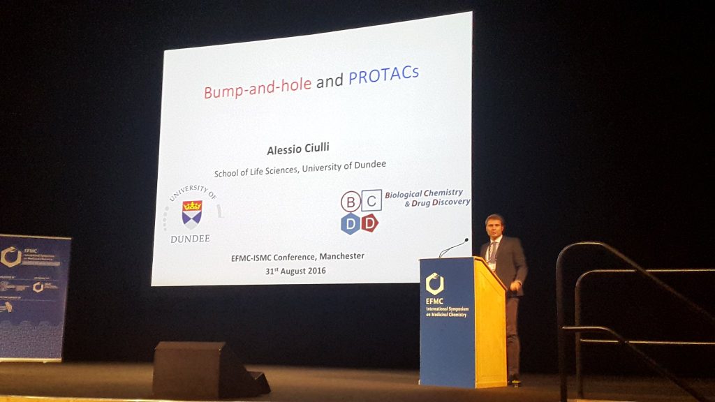 Alessio about to deliver his Prize lecture at the EFMC-ISMC conference in Manchester, on August 31st 2016