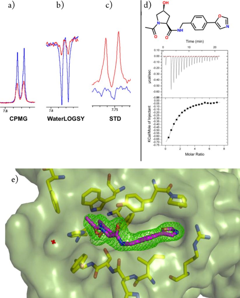 Figure 2. Binding detection at the pVHL:HIF-1α interface for fragment 4.