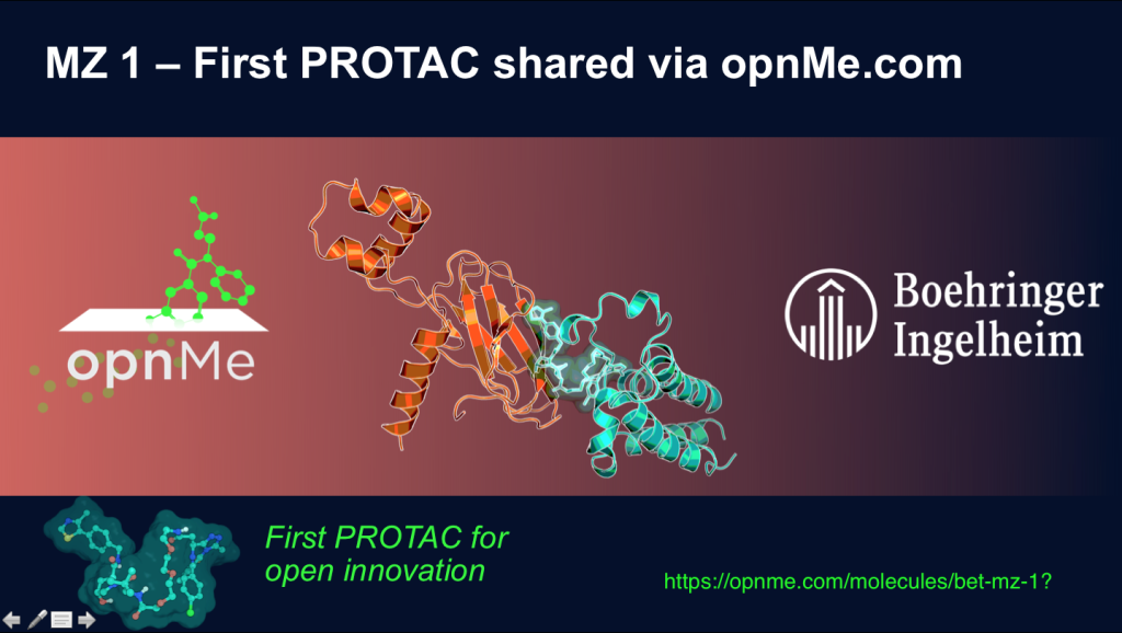 First PROTAC shared on OpnMe screenshot