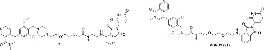 Figure 3. Structures of compounds 7 and 21.
