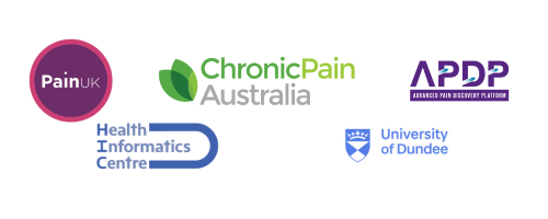 Logos of PAIN UK, Chronic Pain Australia, and Advanced Pain Discovery Platform