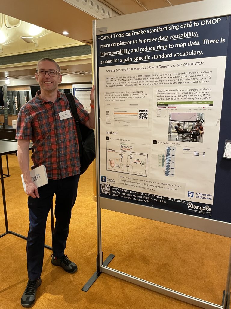 Gordon displaying our poster at OHDSI