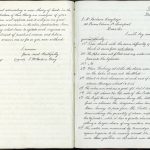 Pages showing end of a letter to and part of reply by Carmichael regarding boiler and engine experiments