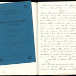 Page showing handwritten account and published booklet of Carmichael's Coal and Steam experiments