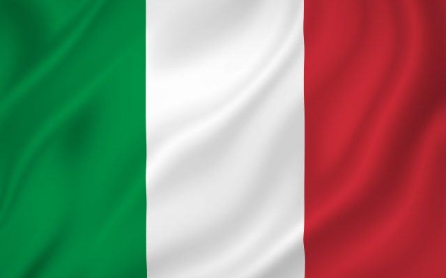 Italy national flag background texture.