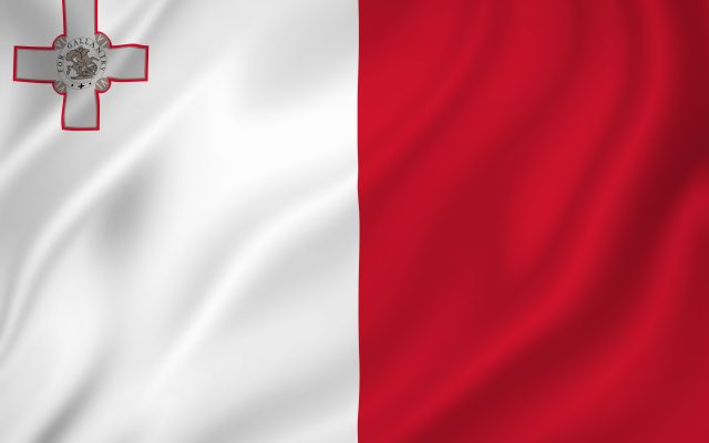 Malta national flag background texture.