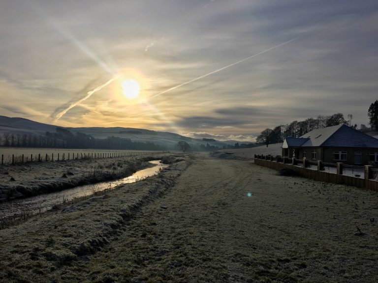Photo of frosty Eddleston valley