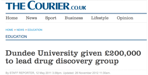 Dundee University given £200,000 to lead drug discovery group
