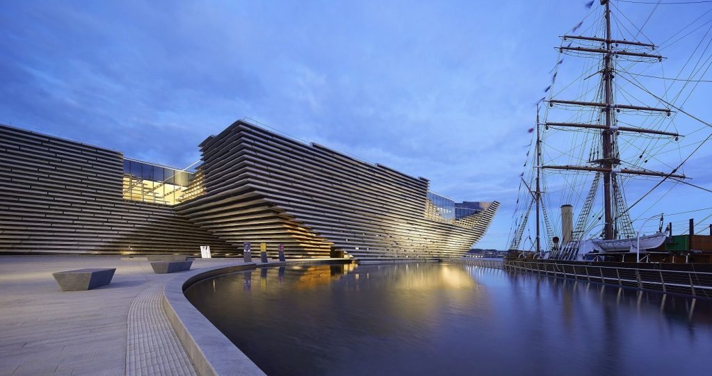 V&A Dundee at twilight