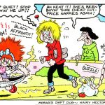 Morag the Toerag from The Scotsman by Tom Paterson, 1995 (University of Dundee Museums, Comics Art Collection, copyright the artist / National World Publishing Ltd)