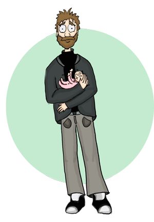 Man holding a baby