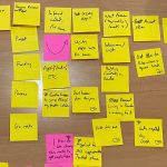Post-it notes from PGR design sprint