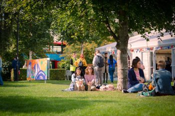 Students on Campus Green