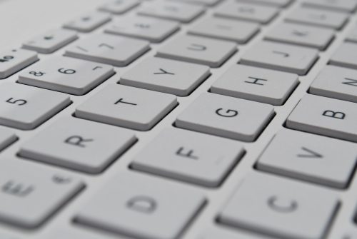 Close up of computer keyboard