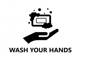 Diagram of hand and soap