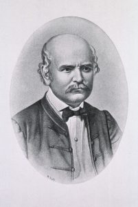 A portrait of Ignaz Semmelweis