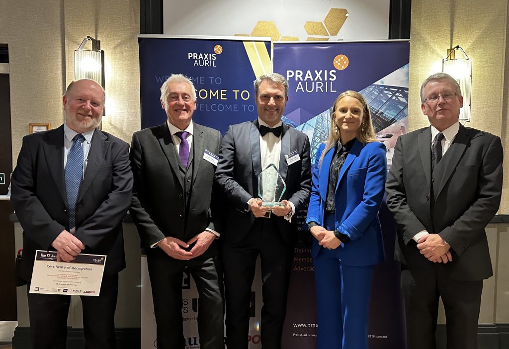 Group photo of the winning team