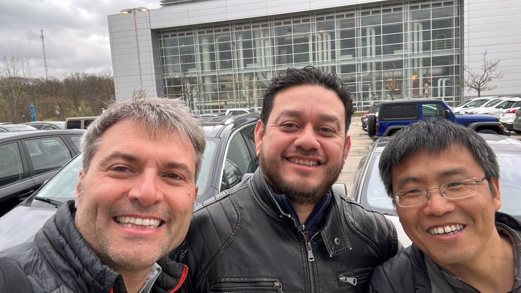 Group photo of Alessio and team in US