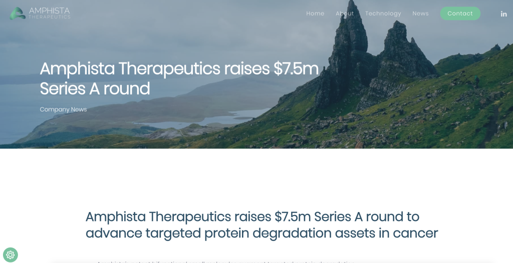 Amphista news web page