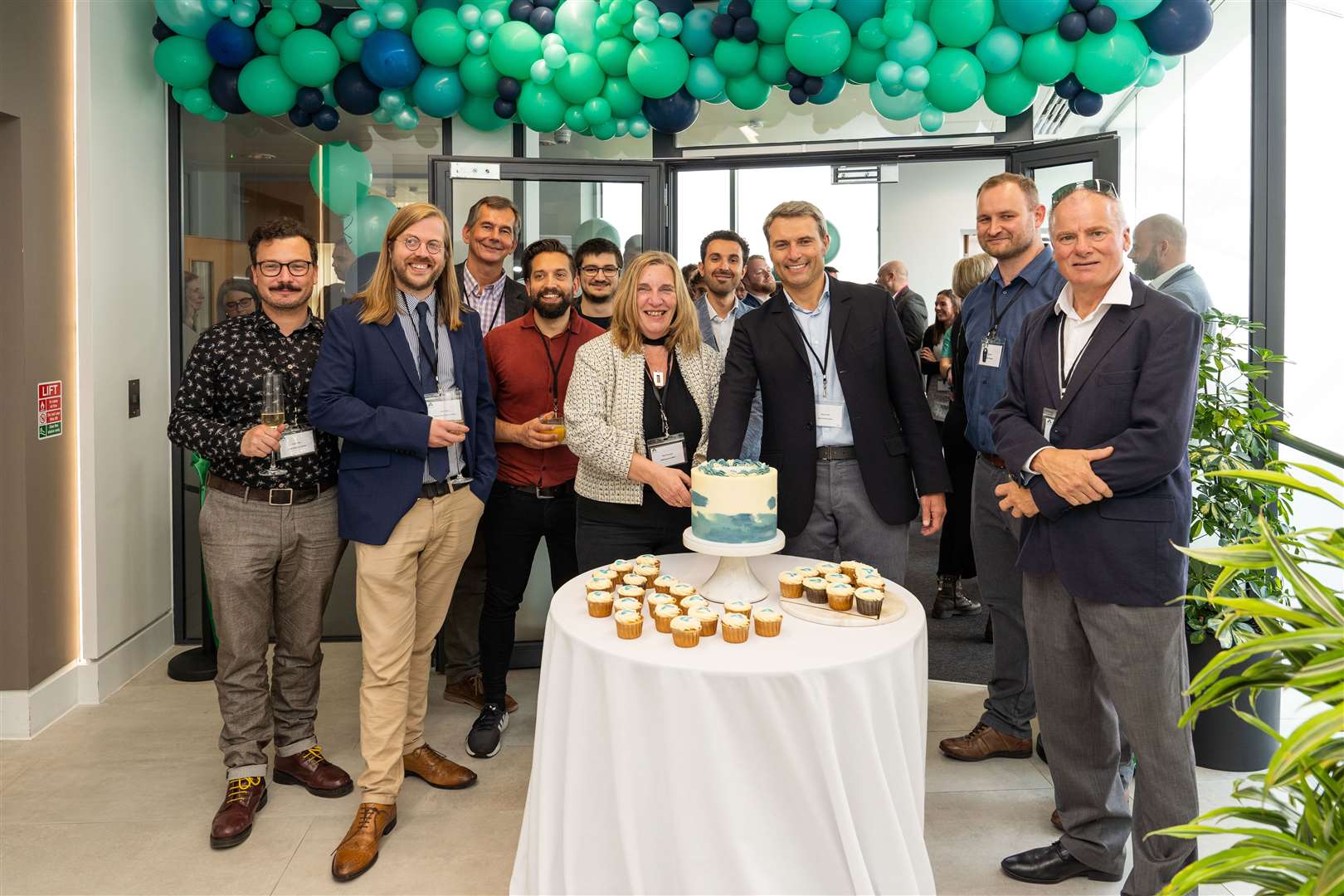 Cutting a cake to celebrate Amphista therapeutics opens Cambridge's Granta Park research facility and is named “Fierce 15” Biotech Companies of 2022